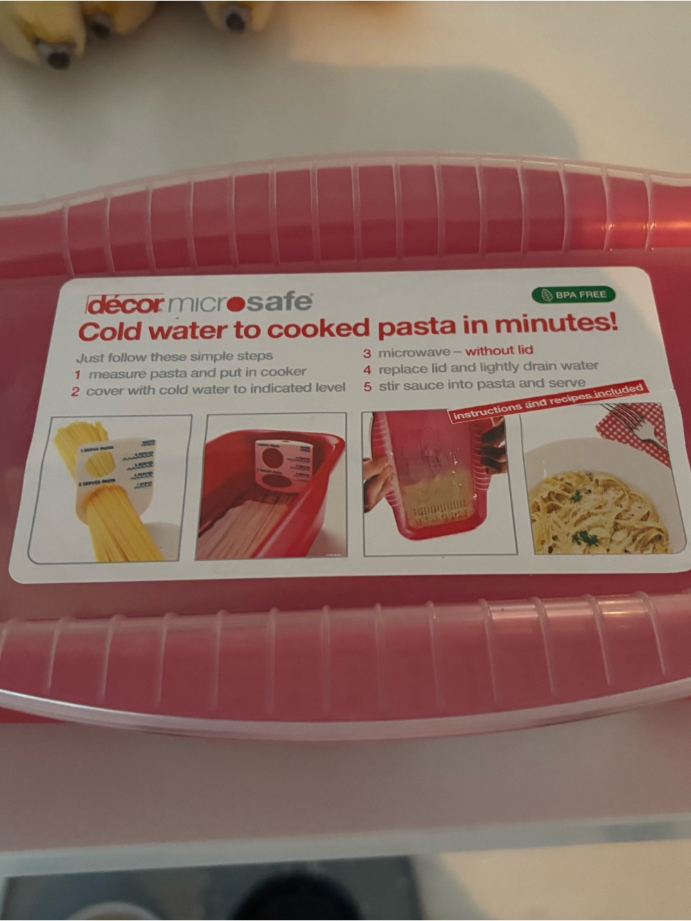 Microsafe Red Pasta Cooker - BPA Free